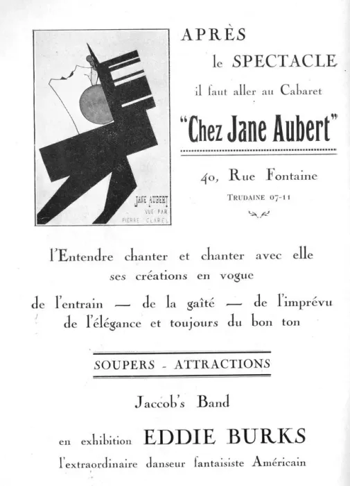 Framed Print : Advert for Chez Jane Aubert, 40 Rue Fontaine, Paris Date: 1920s Framed Print : Advert for Chez Jane Aubert, 40 Rue Fontaine, Paris Date: 1920s