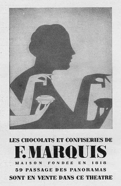 Advert for chocolates by F. Marquis, 1920s, Paris