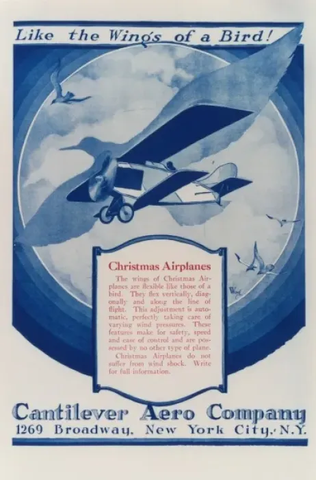 Framed Print : Advertisment for a Christmas aeroplane Framed Print : Advertisment for a Christmas aeroplane