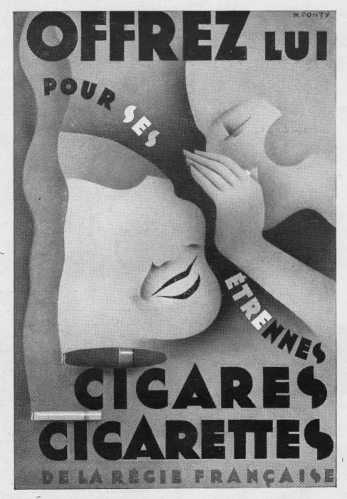 Framed Print : Advert for cigars and cigarettes, 1920s, Paris Framed Print : Advert for cigars and cigarettes, 1920s, Paris