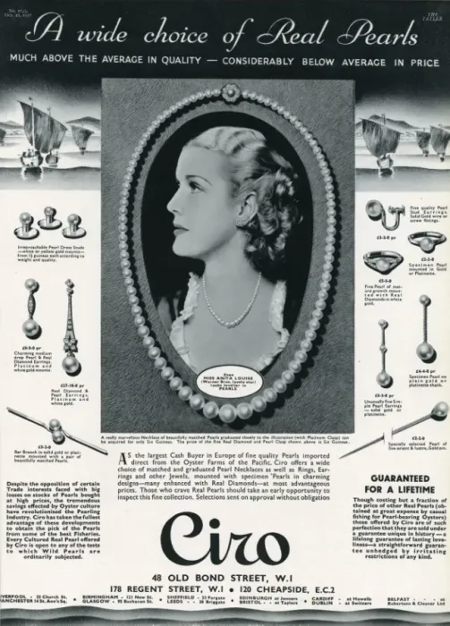 Framed Print : Advert for Ciro jewellery 1936 Framed Print : Advert for Ciro jewellery 1936