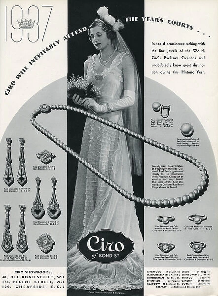 Advert for Ciro jewellery 1937
