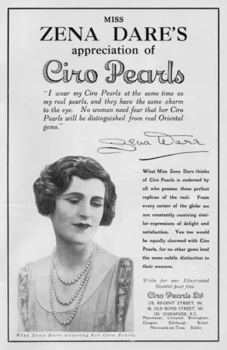 Framed Print : Advert for Ciro pearls, 1926 Framed Print : Advert for Ciro pearls, 1926