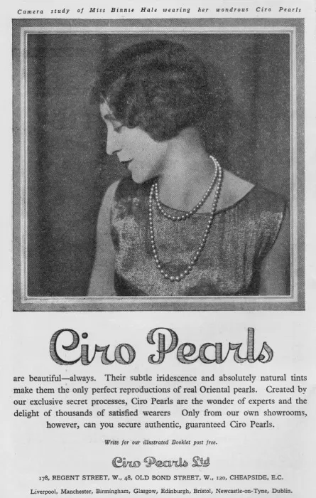 Framed Print : Advert for Ciro pearls, 1926 Framed Print : Advert for Ciro pearls, 1926