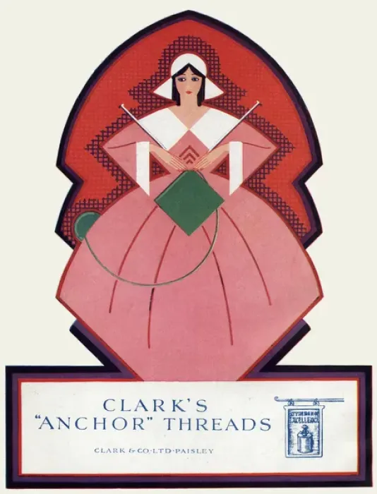 Framed Print : Advert for Clarks Anchor Threads 1925 Framed Print : Advert for Clarks Anchor Threads 1925