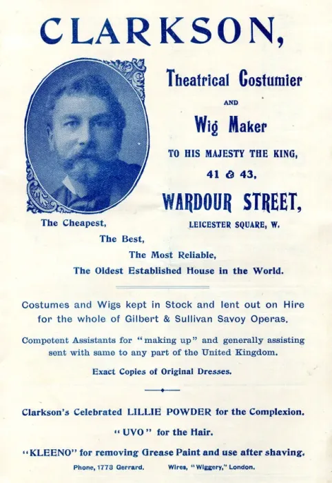 Framed Print : Advertisement, Clarkson, Wigs and Theatrical Costume Framed Print : Advertisement, Clarkson, Wigs and Theatrical Costume