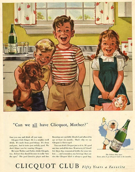 Advert, Clicquot Club Ginger Ale