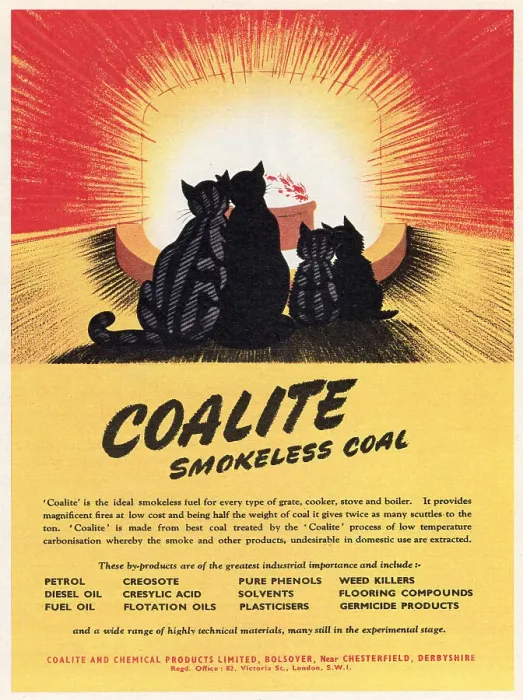 Framed Print : Advert for Coalite smokeless coal 1951 Framed Print : Advert for Coalite smokeless coal 1951
