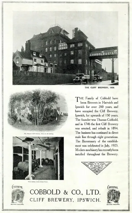 Framed Print : Advert, Cobbold & Co Ltd, Cliff Brewery, Ipswich Framed Print : Advert, Cobbold & Co Ltd, Cliff Brewery, Ipswich