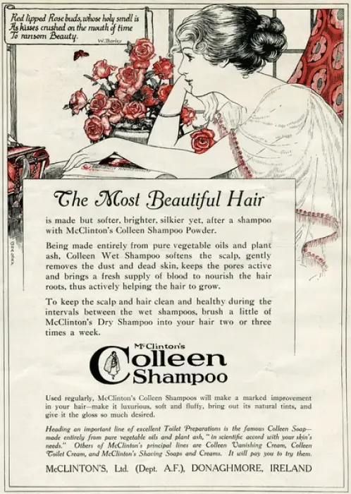 Framed Print : Advert for Colleen shampoo 1918 Framed Print : Advert for Colleen shampoo 1918