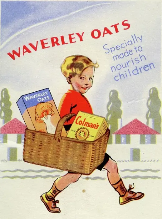 Framed Print : Advert for Colman's Waverley Oats Framed Print : Advert for Colman's Waverley Oats