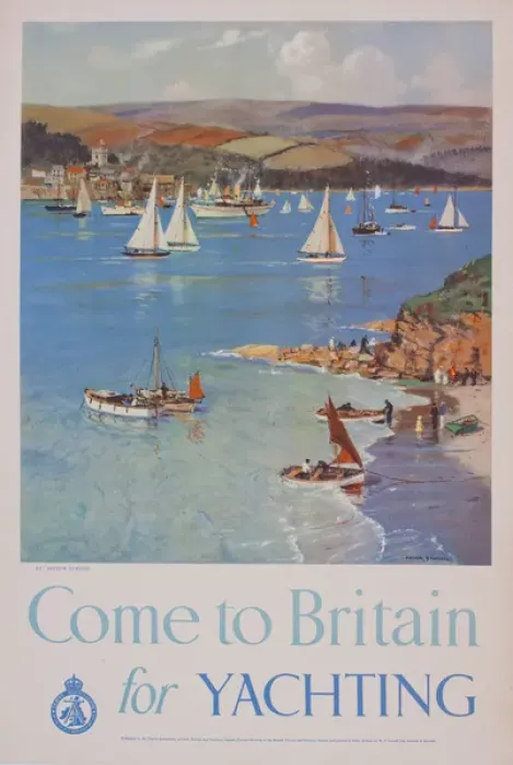 Framed Print : Advertisement, Come to Britain for Yachting Framed Print : Advertisement, Come to Britain for Yachting