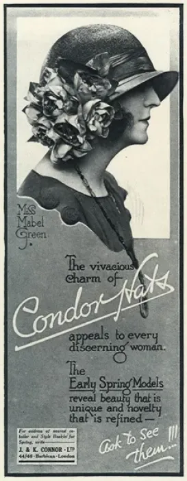 Framed Print : Advert for Condor hats 1923 Framed Print : Advert for Condor hats 1923