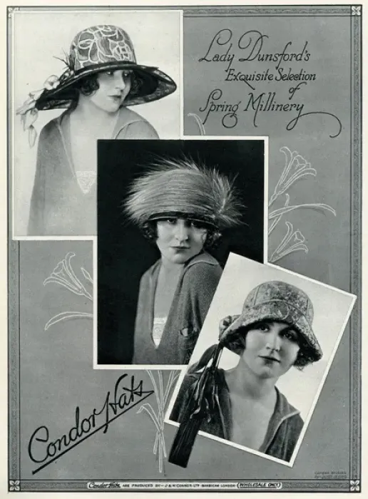 Framed Print : Advert for Condor hats 1924 Framed Print : Advert for Condor hats 1924
