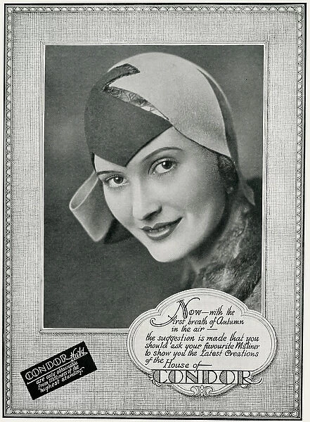 Advert for Condor hats 1929