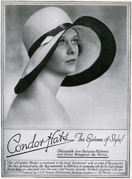 Advert for Condor hats 1930