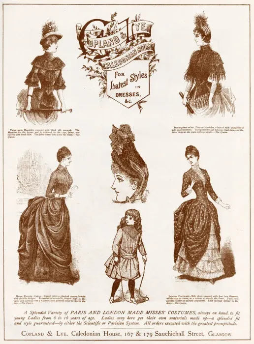 Framed Print : Advert for Copland & Lye womens dresses 1887 Framed Print : Advert for Copland & Lye womens dresses 1887