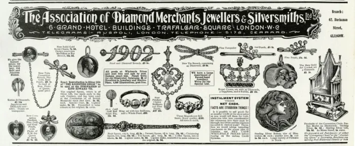 Framed Print : Advert for Coronation jewellery 1902 Framed Print : Advert for Coronation jewellery 1902