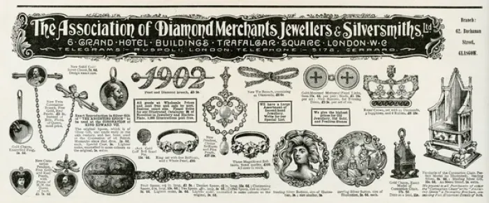 Framed Print : Advert for Coronation jewellery 1902 Framed Print : Advert for Coronation jewellery 1902