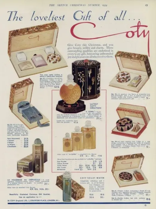 Framed Print : An advertisement for Coty products Framed Print : An advertisement for Coty products