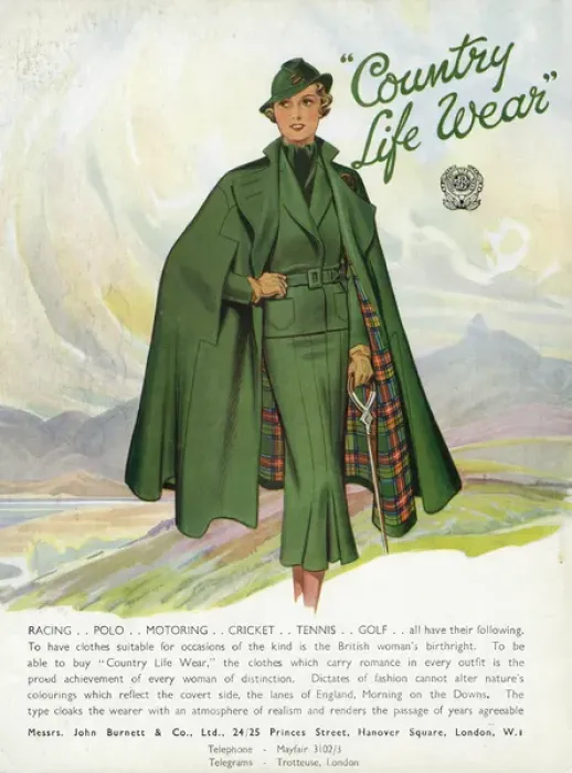 Framed Print : Advert for Country Life Wear, womens 3 piece attire 1937 Framed Print : Advert for Country Life Wear, womens 3 piece attire 1937