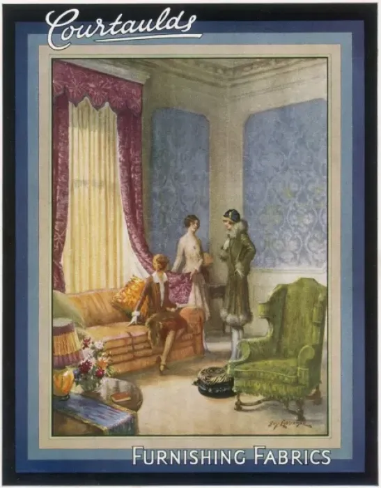 Framed Print : Advert / Courtauld Fabrics Framed Print : Advert / Courtauld Fabrics