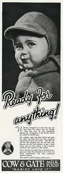Advert for Cow & Gate formula milk food 1942