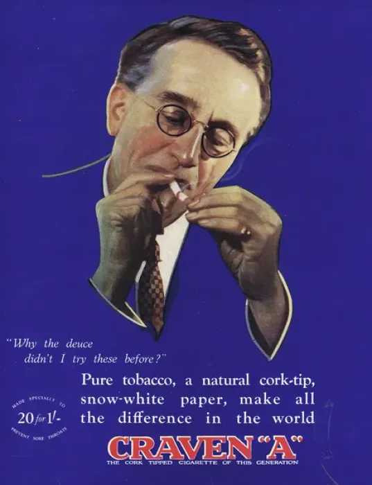 Framed Print : Advert for Craven A cigarettes, 1927 Framed Print : Advert for Craven A cigarettes, 1927