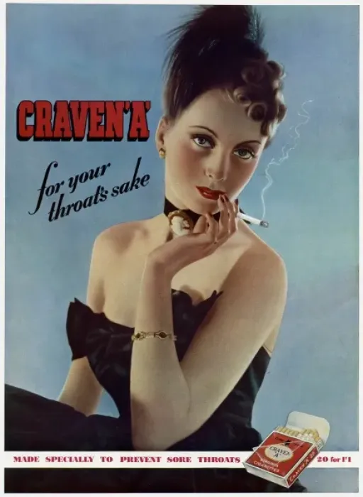 Framed Print : Advert for Craven Cigarettes 1939 Framed Print : Advert for Craven Cigarettes 1939