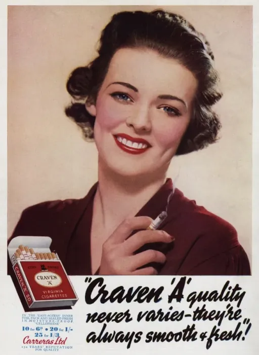 Framed Print : Advert for Craven Cigarettes Framed Print : Advert for Craven Cigarettes