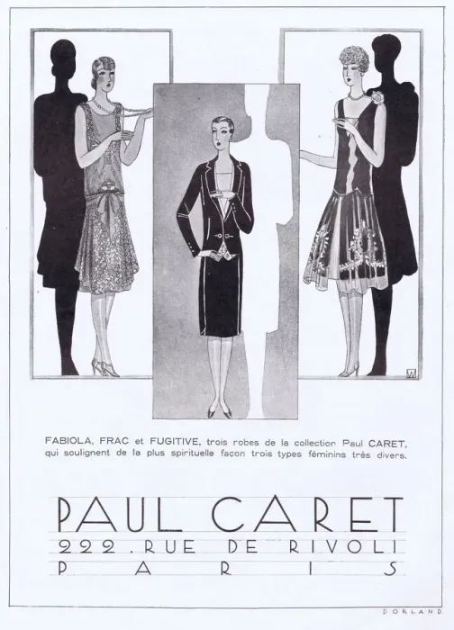 Framed Print : Advert for a creations by Paul Caret, Paris, 1920s Framed Print : Advert for a creations by Paul Caret, Paris, 1920s