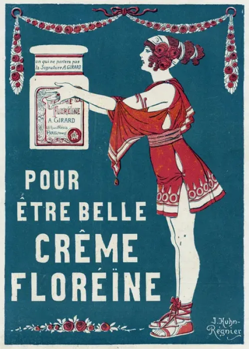 Framed Print : Advert for Creme Floreine, cosmetics Framed Print : Advert for Creme Floreine, cosmetics