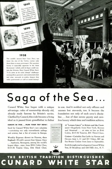 Framed Print : Advert, Cunard White Star, Saga of the Sea Framed Print : Advert, Cunard White Star, Saga of the Sea