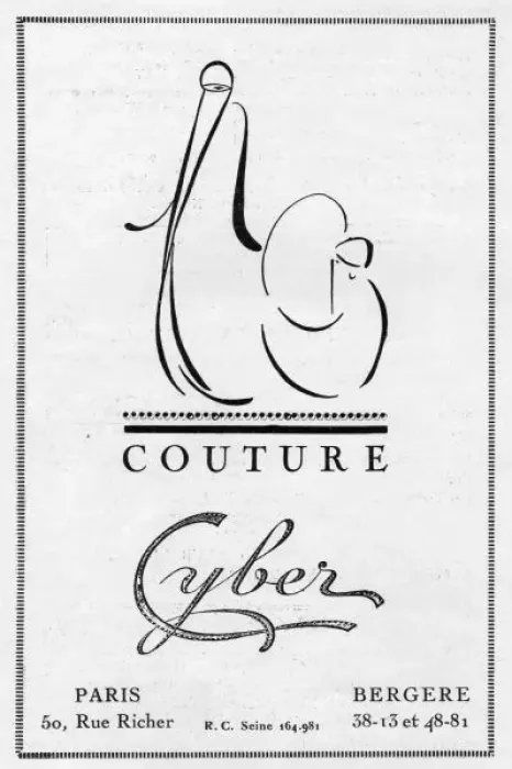 Framed Print : Advert for Cyber Couture, 1923, Paris