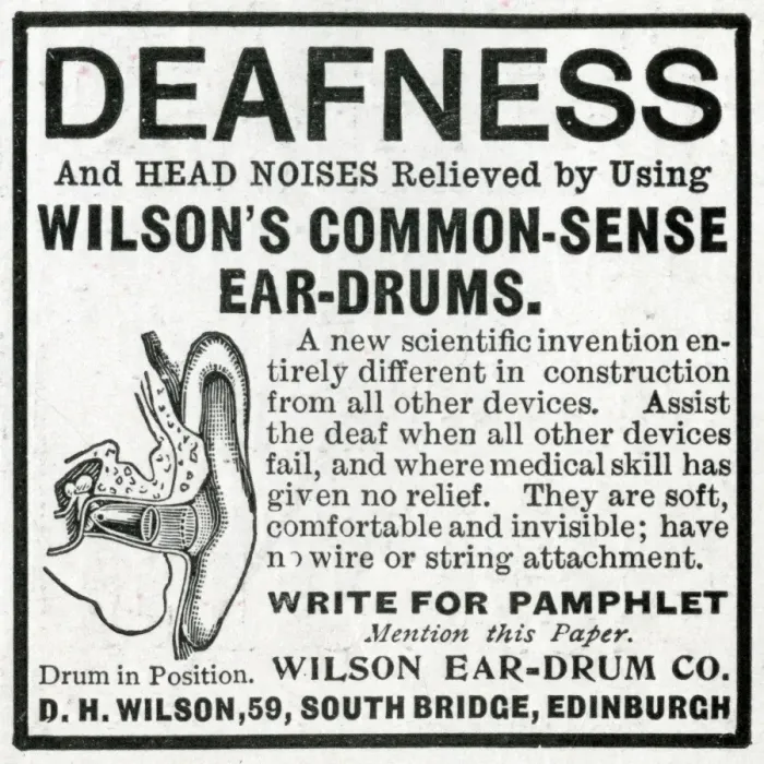 Framed Print : Advert for D. H Wilsons deafness 1902