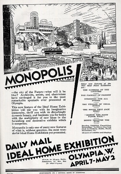Advert, Daily Mail Ideal Home Exhibition, Olympia