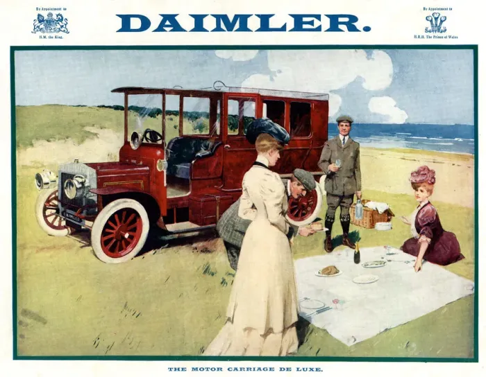 Framed Print : Advert for Daimler Motor Carriage De Luxe Car Framed Print : Advert for Daimler Motor Carriage De Luxe Car