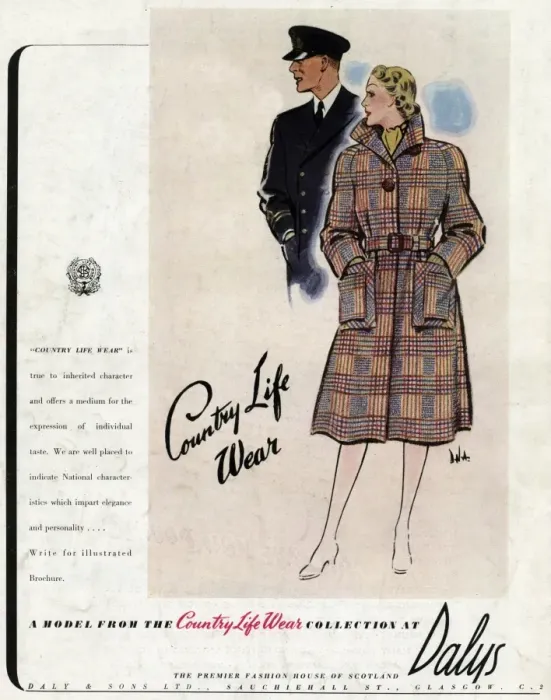 Framed Print : Advert for Dalys coats 1940 Framed Print : Advert for Dalys coats 1940