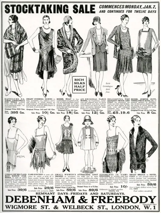 Framed Print : Advert for Debenham & Freebody clothing sale 1929 Advert for Debenham & Freebody Framed Print : Advert for Debenham & Freebody clothing sale 1929 Advert for Debenham & Freebody