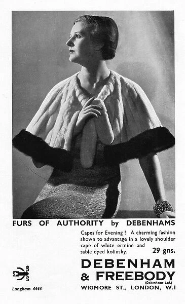 Advert for Debenham & Freebody furs, 1935