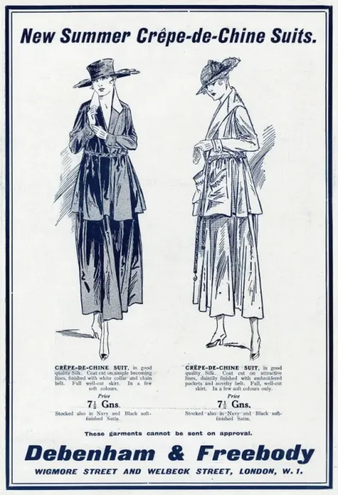 Framed Print : Advert for Debenham & Freebody suits 1917 Framed Print : Advert for Debenham & Freebody suits 1917