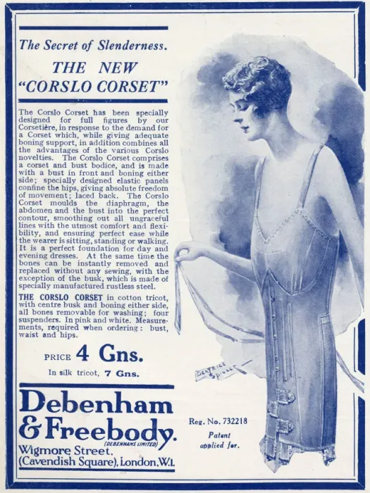 Framed Print : Advert for Debenham & Freebody womens lingerie 1927 Framed Print : Advert for Debenham & Freebody womens lingerie 1927