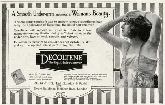 Framed Print : Advert for Decoltene liquid hair remover 1920 Framed Print : Advert for Decoltene liquid hair remover 1920