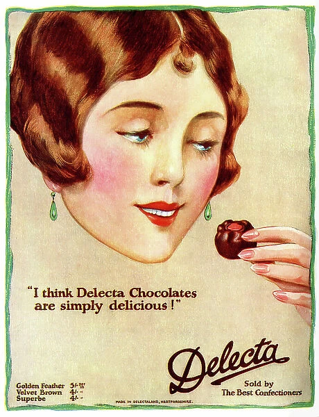 Advert, Delecta chocolates