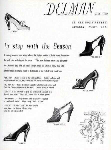 Advert for Delman shoes 1937