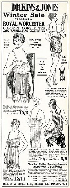 Advert for Dickins & Jones corsets