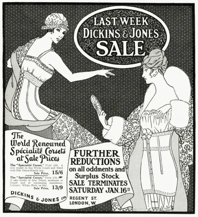 Framed Print : Advert for Dickins & Jones sale Framed Print : Advert for Dickins & Jones sale