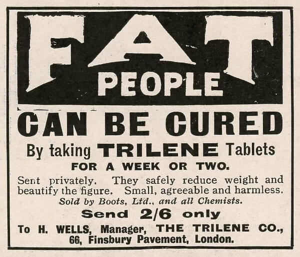 Advertisment for diet pills