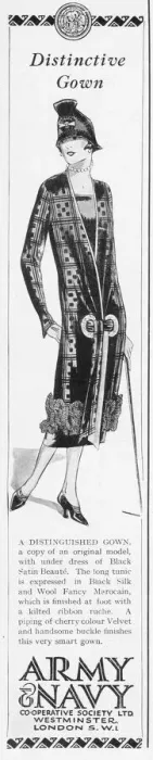 Framed Print : Advert for a distinctive gown of black satin beaute Framed Print : Advert for a distinctive gown of black satin beaute