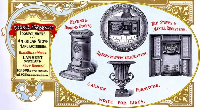 Framed Print : Advert, Dobbie, Forbes & Co, Ironfounders, Scotland Framed Print : Advert, Dobbie, Forbes & Co, Ironfounders, Scotland